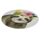 Tropical Halo | Sweet Sloth Snijplank (Hoek)