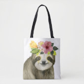 Tropical Halo | Sweet Sloth Tote Bag (Voorkant)