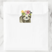 Tropical Halo | Sweet Sloth Vierkante Sticker (Tas)