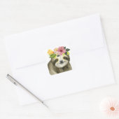 Tropical Halo | Sweet Sloth Vierkante Sticker (Envelop)