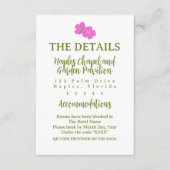 Tropical Hand Drawn Pink and Green Informatiekaartje (Voorkant)