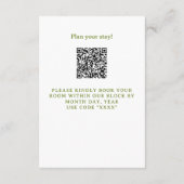 Tropical Hand Drawn Pink and Green Informatiekaartje (Achterkant)