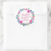 Tropical Happy Moederdag Floral Lijst Sticker (Tas)