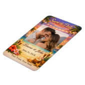 Tropical Harmony Photo Save Date Wedding Magnet Magneet (Linkerzijde)