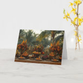 🍂 Tropical Harvest Feast – Thanksgiving Card Kaart (Gele Bloem)