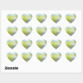 Tropical Haven Bruid & Bruidegom Plumeria Bruiloft Hart Sticker (Vel)