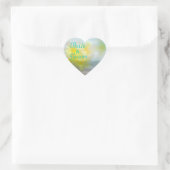 Tropical Haven Bruid & Bruidegom Plumeria Bruiloft Hart Sticker (Tas)