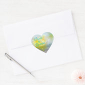 Tropical Haven Bruid & Bruidegom Plumeria Bruiloft Hart Sticker (Envelop)