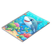 Tropical/Hawaii colorful underwater shark & turtle Notitieboek (Linkerzijde)