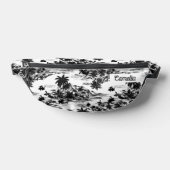 Tropical Hawaii Island Zwart-wit Naam Aangepast Heuptasje (Liggend)