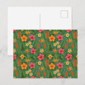 Tropical/Hawaii patterned floral Briefkaart (Voorkant / Achterkant)