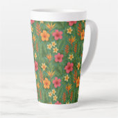 Tropical/Hawaii patterned floral Latte Mok (Rechterhoek)