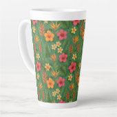 Tropical/Hawaii patterned floral Latte Mok (Linkerhoek)