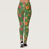 Tropical/Hawaii patterned floral Leggings (Achterkant)