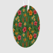 Tropical/Hawaii patterned floral Ornament (voorkant)