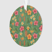 Tropical/Hawaii patterned floral Ornament (voorkant)