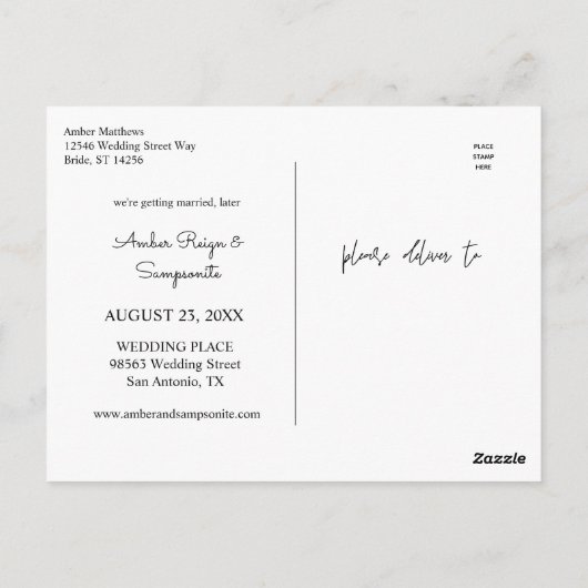 Tropical Hawaiian Floral & Coconut Wijzig de datum Briefkaart (Achterkant)