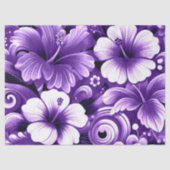 Tropical Hawaiian Flower Hibiscus Purple Decoupage Tissuepapier (Voorkant)