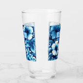 Tropical Hawaiian Flowers Hibiscus Personalized Glas (Links)