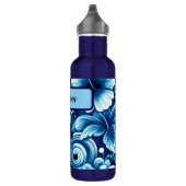 Tropical Hawaiian Flowers Hibiscus Personalized Waterfles (Rechts)