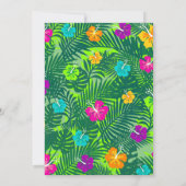 Tropical Hawaiian Luau Pool Party Kind Kaart (Achterkant)