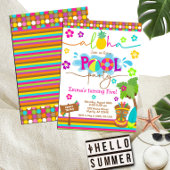 Tropical Hawaiian Luau Pool Party Kind Kaart