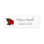 Tropical Hawaiian Red Hibiscus Flower Custom Etiket (Voorkant)