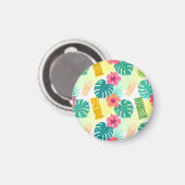 Tropical Hawaiian Tiki Pattern for Parties Wedding Magneet (Voorkant / Achterkant)