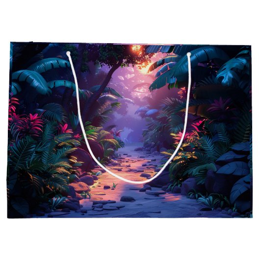 Tropical Hawaiian Walking Path Groot Cadeauzakje (Achterkant)