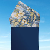 Tropical Hawaiin Yellow Hibiscus Flowers on Blue  Tissuepapier