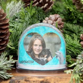 Tropical Heart Photos Grandkids Gift Snow Globe Sneeuwbol