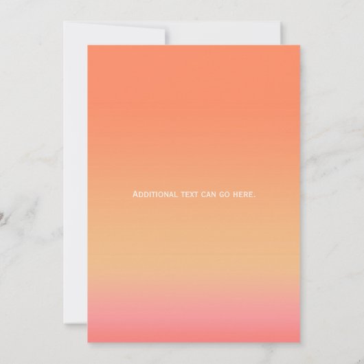 Tropical Heat Summer Colours Feestuitnodiging Kaart (Achterkant)