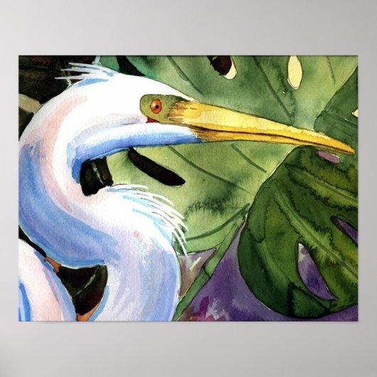 Tropical Heron Poster (Voorkant)