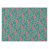 Tropical Hibiscus and Palm Leaf Pattern Tafelkleed (Voorkant (Horizontaal))