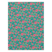 Tropical Hibiscus and Palm Leaf Pattern Tafelkleed (Voorkant)