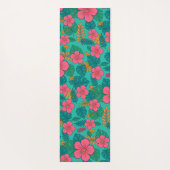 Tropical Hibiscus and Palm Leaf Pattern  Yogamat (Achterkant)