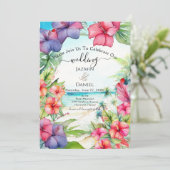 Tropical Hibiscus Beach Kaart (Staand voorkant)