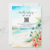 Tropical Hibiscus Beach Kaart (Achterkant)