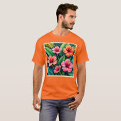 Tropical Hibiscus Bloom Artistry T-shirt (Voorkant volledig)
