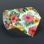 Tropical Hibiscus Floral Pattern Stropdas<br><div class="desc">A vibrant tropical hibiscus floral pattern featuring bold blossoms and lush green leaves. This lively tropical design is perfect for summer events,  beach celebrations,  vacation styling,  and bright seasonal fashion.</div>