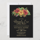 Tropical Hibiscus Floral Wedding After Party Kaart (Voorkant)