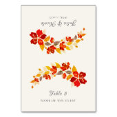 Tropical Hibiscus Florals Wedding Place Card Kaart (Voorkant)