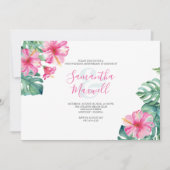 Tropical Hibiscus Flower Jubileum Invite (Voorkant)