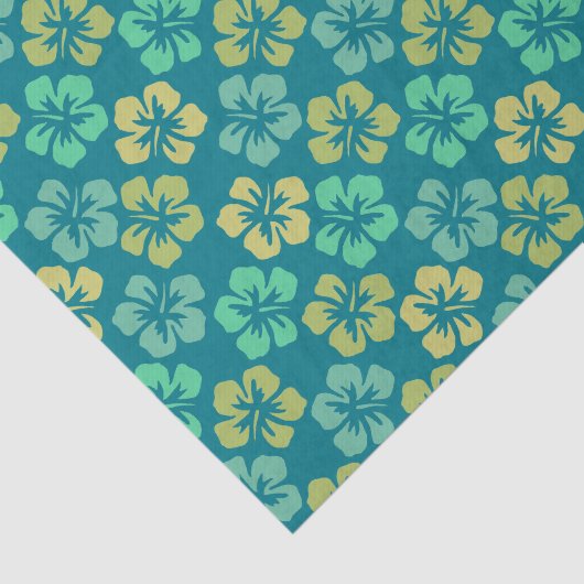 Tropical Hibiscus Flower Pattern Custom Text Tissuepapier (Detail)