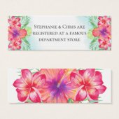 Tropical Hibiscus Flower Waterverf Beach Registry Mini Visitekaartjes (Voorkant /achterkant)