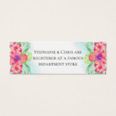 Tropical Hibiscus Flower Waterverf Beach Registry Mini Visitekaartjes (Voorkant)