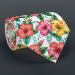 Tropical Hibiscus Garden Floral Pattern Stropdas<br><div class="desc">A vibrant tropical hibiscus garden pattern featuring bold blossoms and lush greenery. This lively botanical design captures the energy of tropical landscapes and summer gardens.</div>