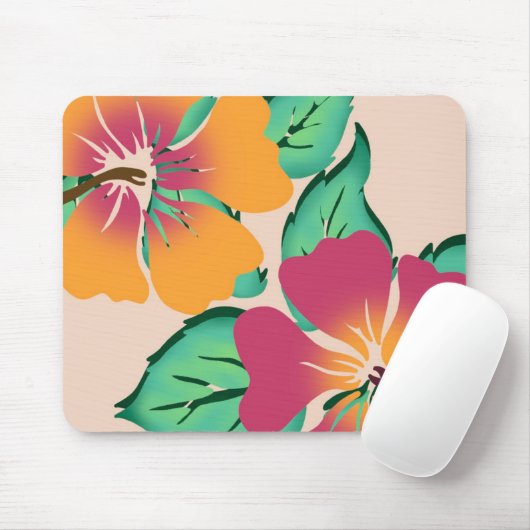 Tropical Hibiscus Mouse Pad Muismat (Met muis)