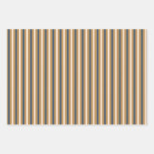 Tropical Hibiscus, Stripes, Ornaments Blue Holiday Inpakpapier Vel (Voorkant 3)