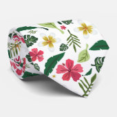 Tropical Hibiscus Stropdas (Opgerold)